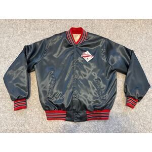 Vintage 1991 Cleveland Indians MLB Locker Line Button Up Jacket Size Large